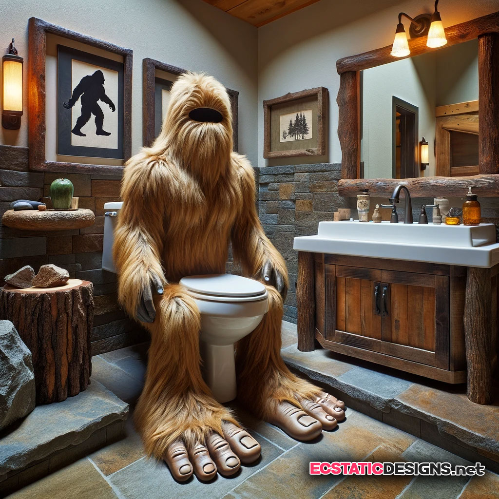 bigfoot inspired toilet