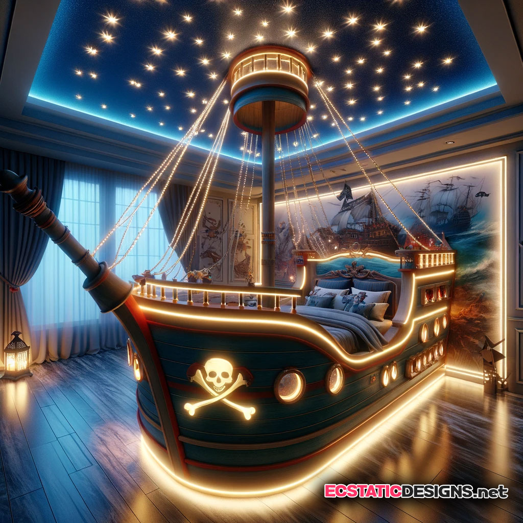 glowing pirate bed
