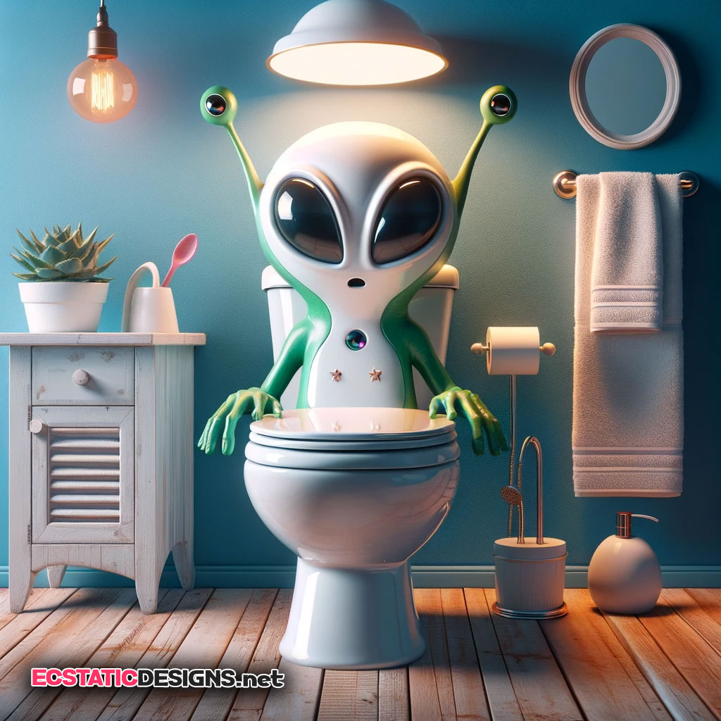 green martian toilet