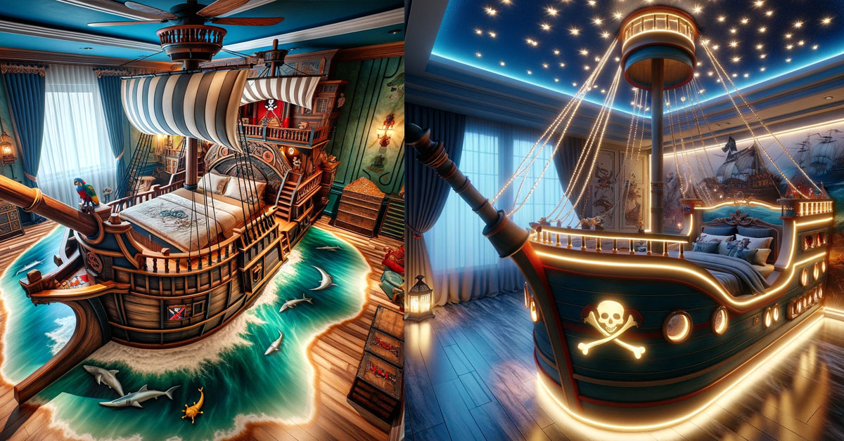 pirate ship beds