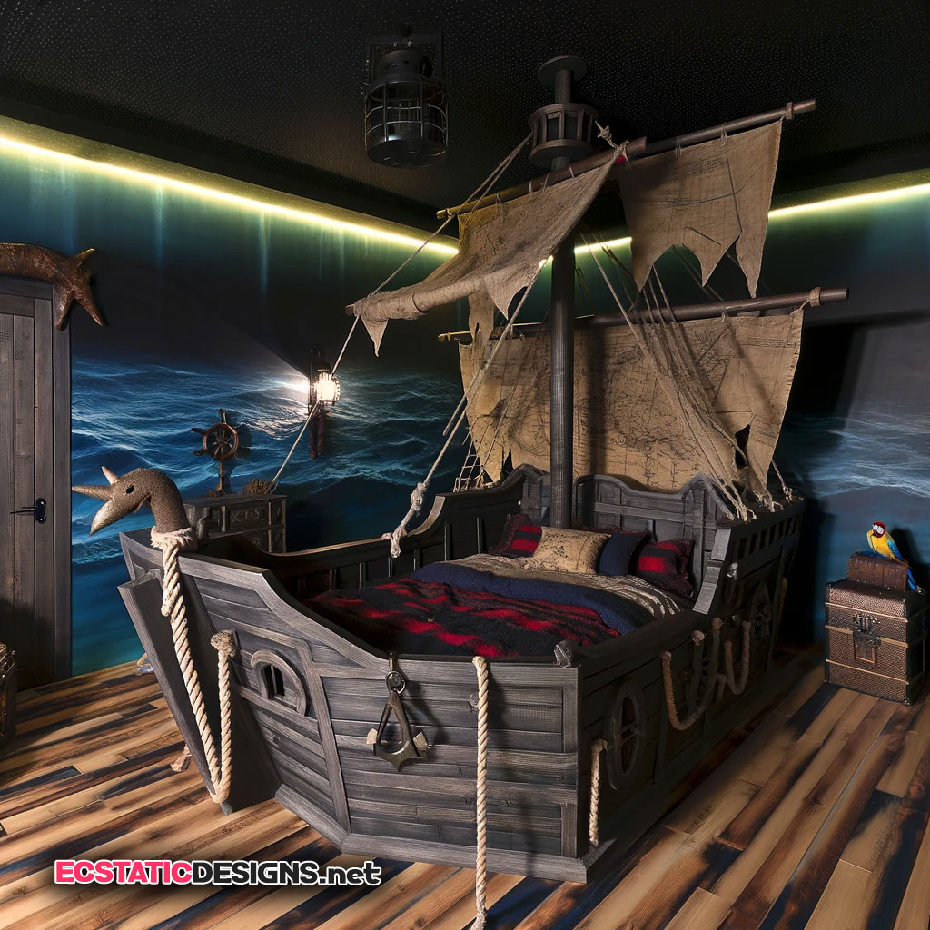 realistic pirate bed for kids room