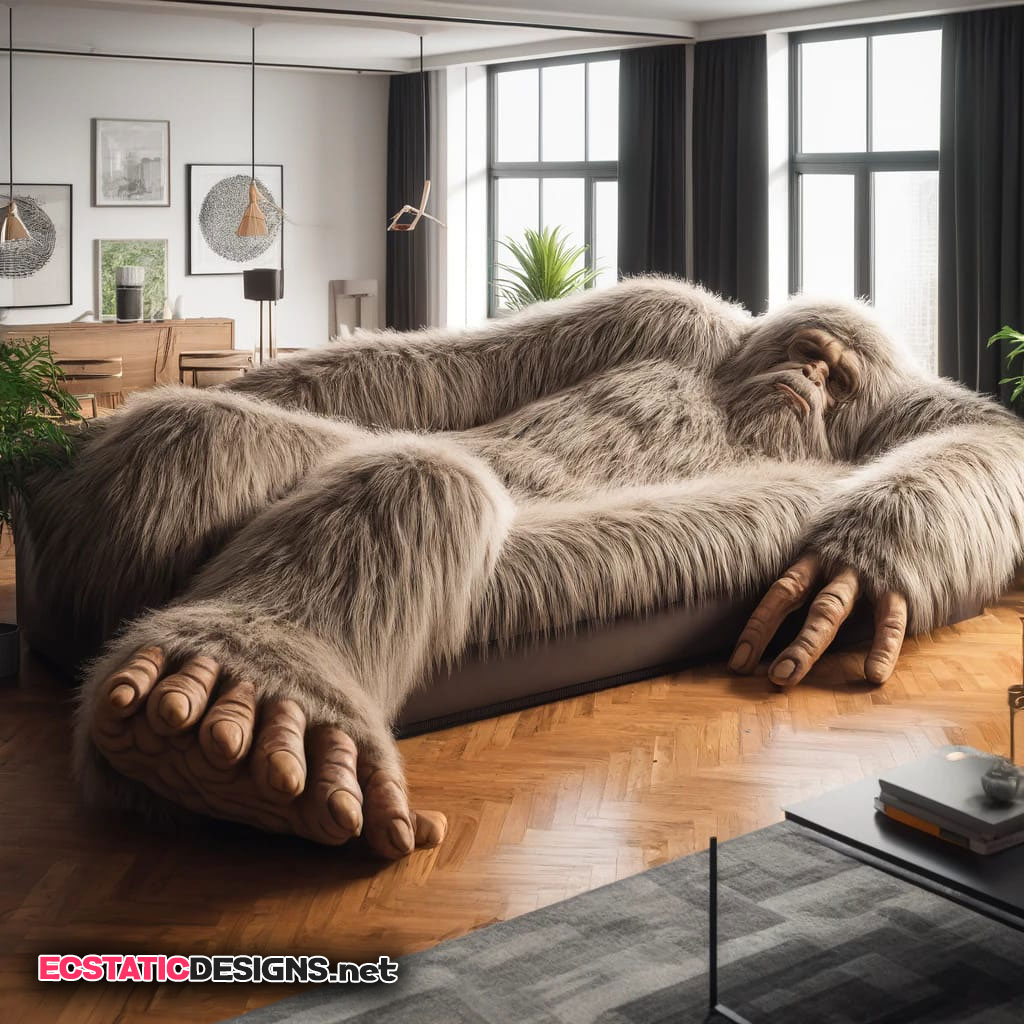 sasquatch couch laying down