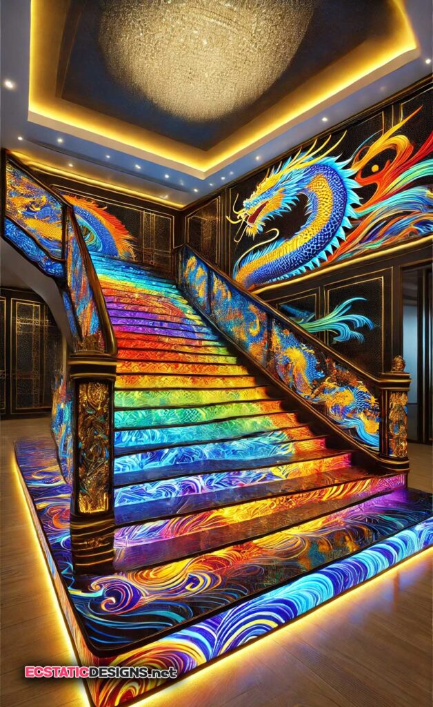 rainbow dragon-staircase