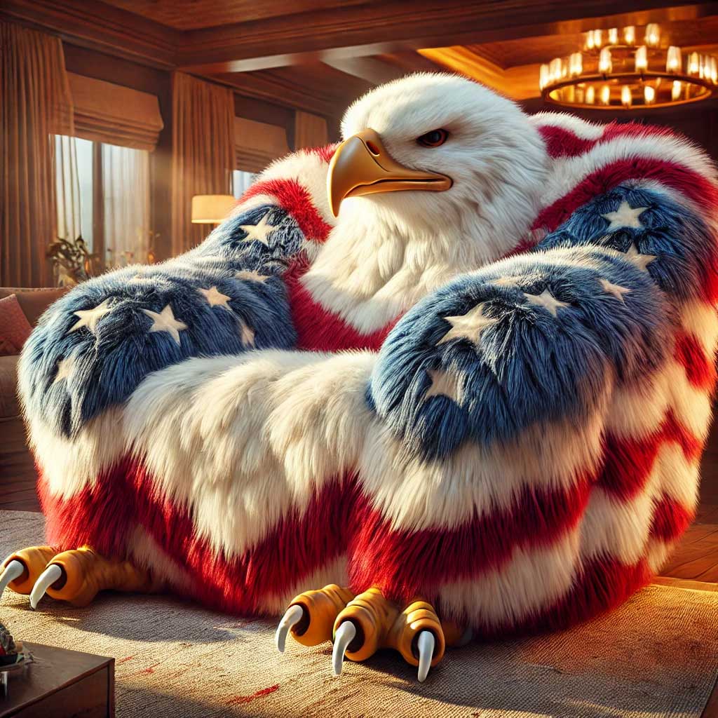 usa eagle lounger red white blue