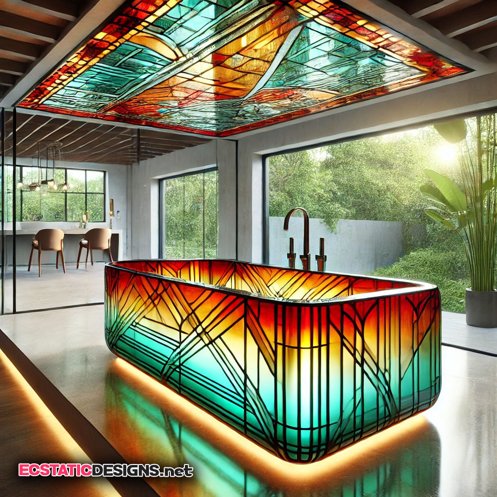 stained-glass-bath-tub-in-modern-home